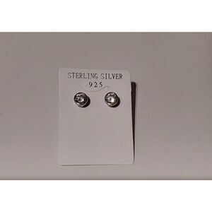 2 Ct. Genuine Diamond Simulant Bezel Set Stud Earrings~.925 Sterling Silver